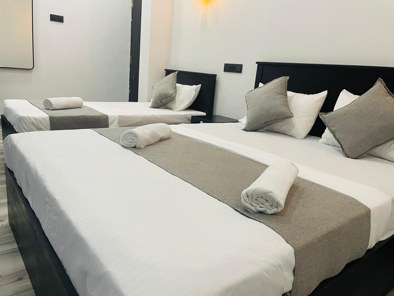 Comfortable triple room interior